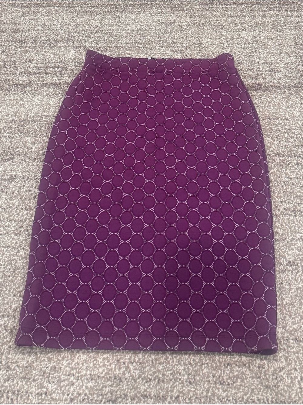 Leota. Size small Eggplant Pencil Skirt with Circular Stitch Detail
